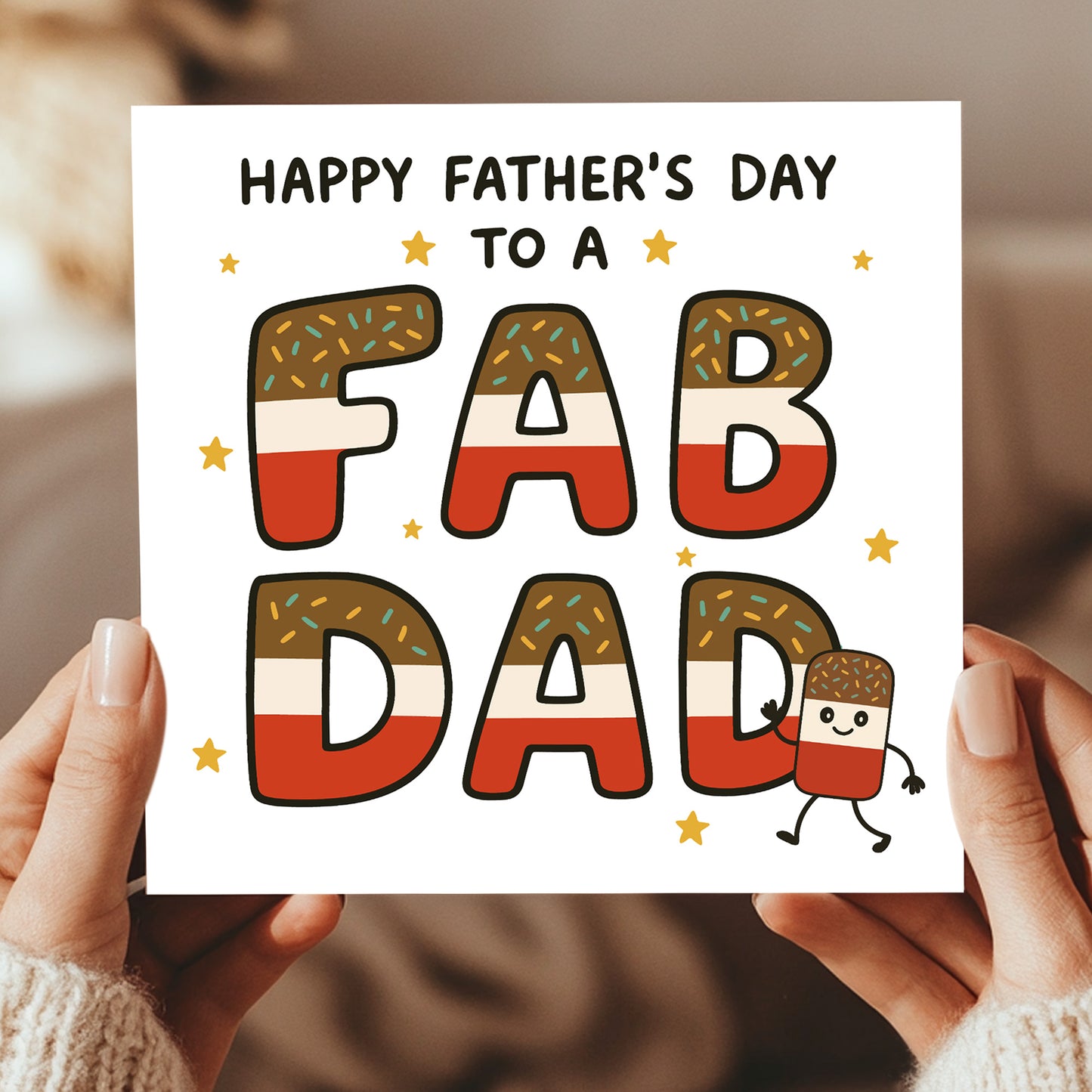 Happy Fathers Day Card For Dad FAB DAD CARD From Son Daughter
