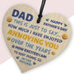 Dad Wooden Heart Plaque Gifts for Dad Funny Fathers Day Dad Gift
