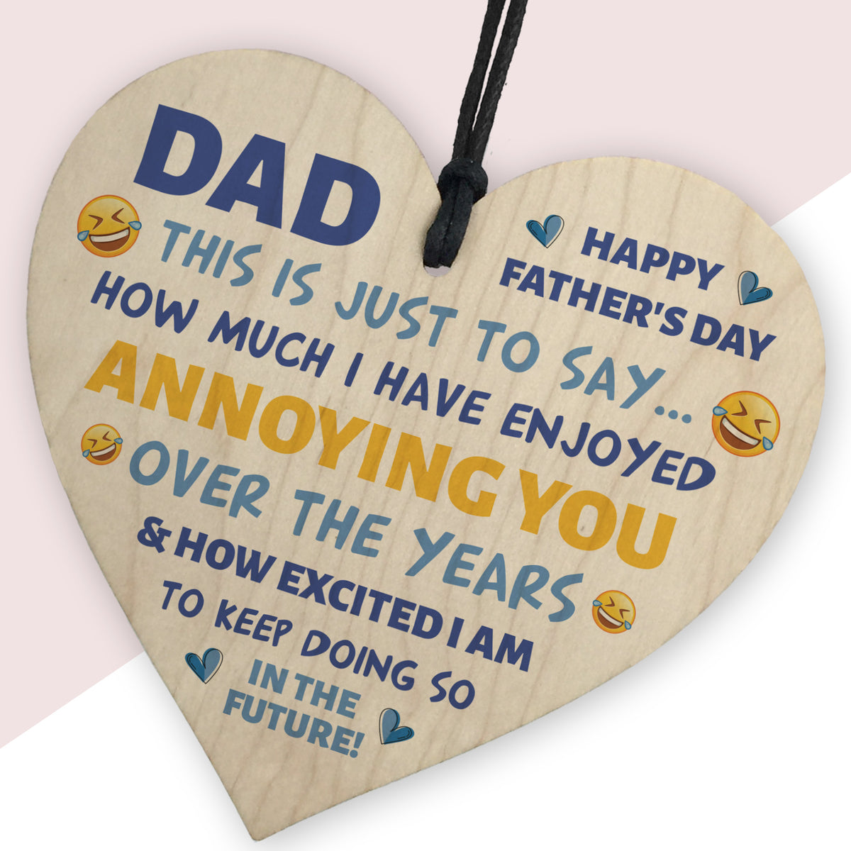 Dad Wooden Heart Plaque Gifts for Dad Funny Fathers Day Dad Gift