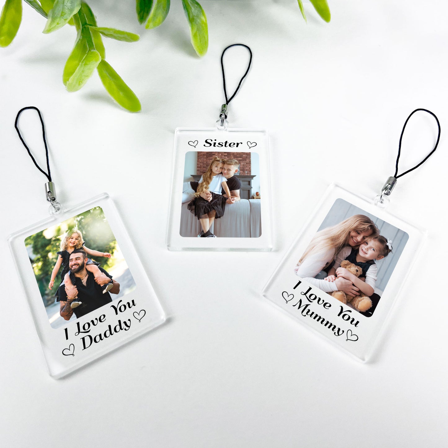 Sister Keyring Gift Personalised Photo Acrylic Keychain Birthday