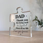 Gifts for Dad For Fathers Day Puzzle Acrylic Plaque Dad Gifts