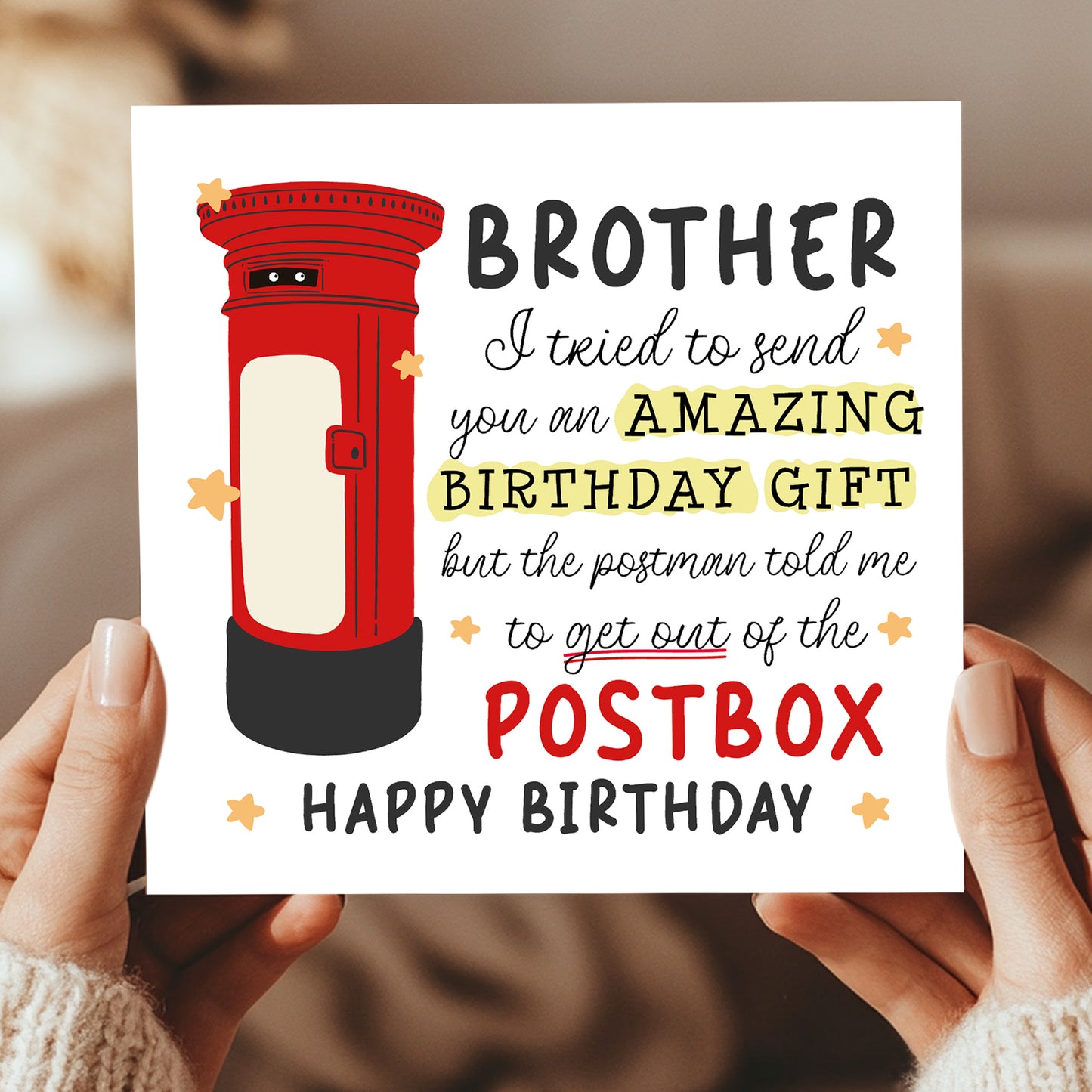 Funny Birthday Card For Brother Novelty Birthday Card For Him