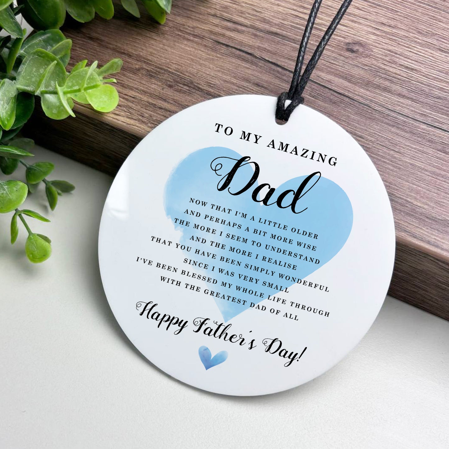 Fathers Day Amazing Dad Hanging Plaque Gift For Dad From Kids