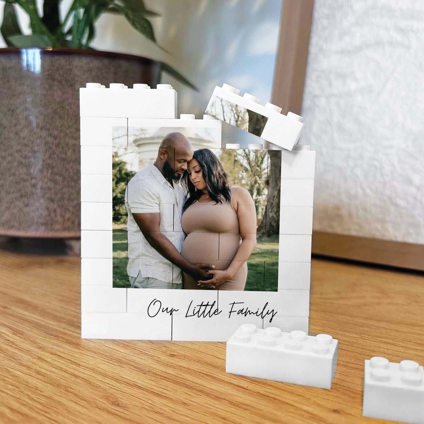 Personalised Family Gift Photo Blocks Birthday Gift For Mum Dad