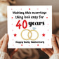 40th Wedding Anniversary Card For Husband Wife Couple Ruby