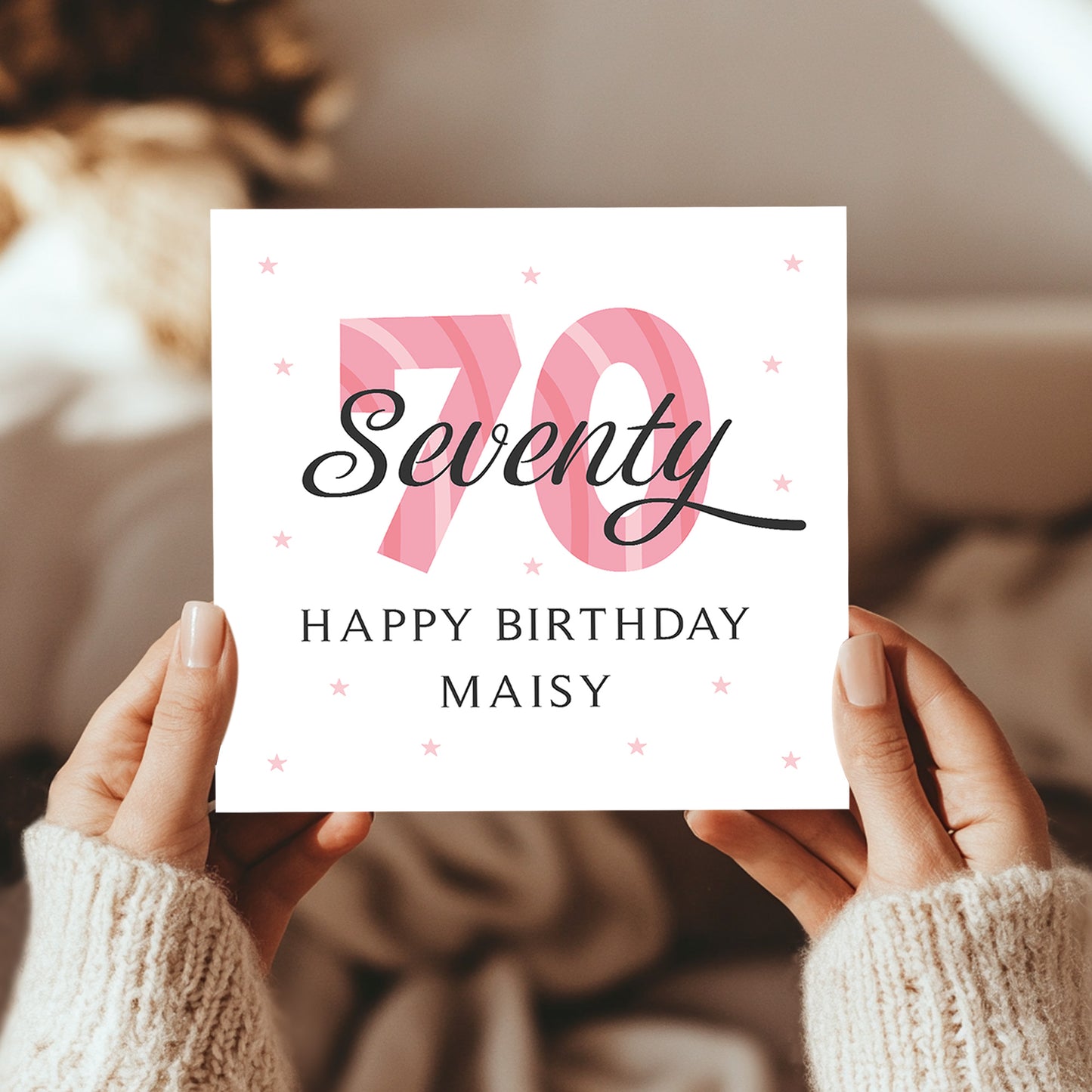 Personalised 70th Birthday Cards For Women Mum Auntie Nan Nanny