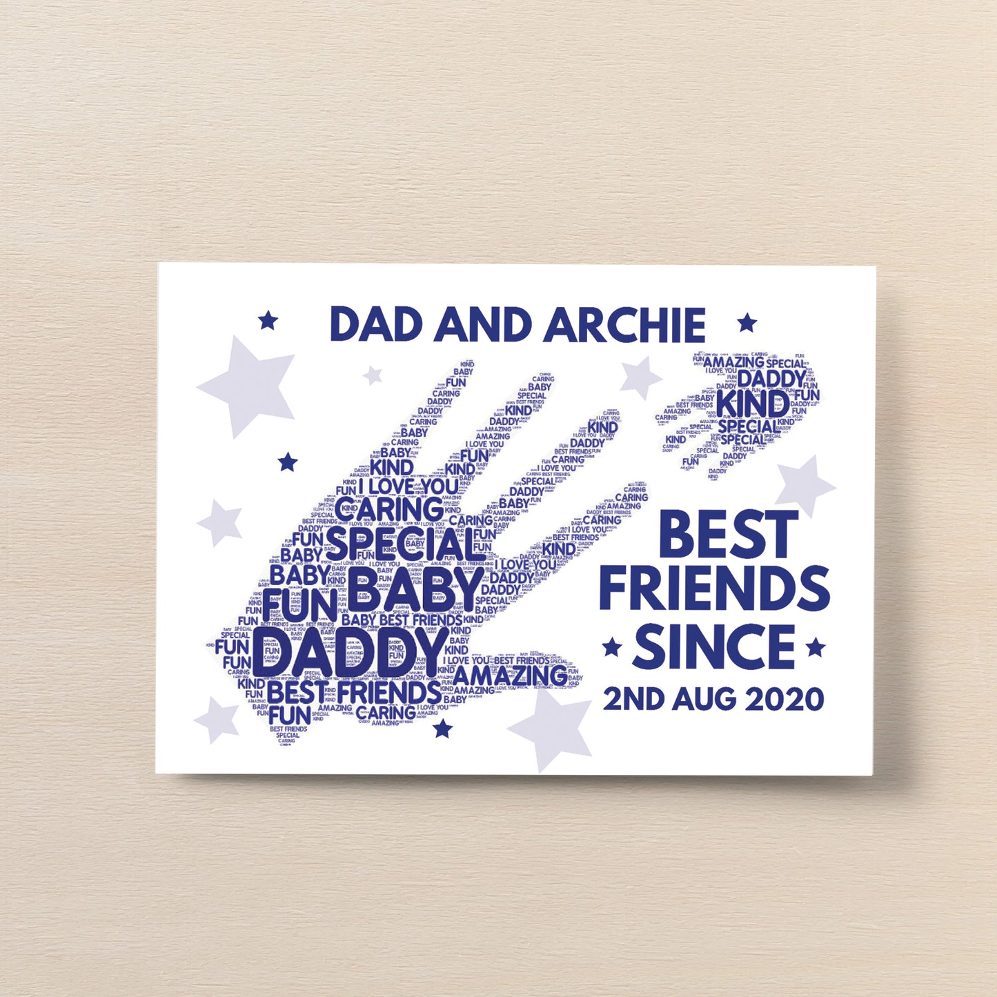 Personalised Dad Gift For Birthday Fathers Day Best Friend Print