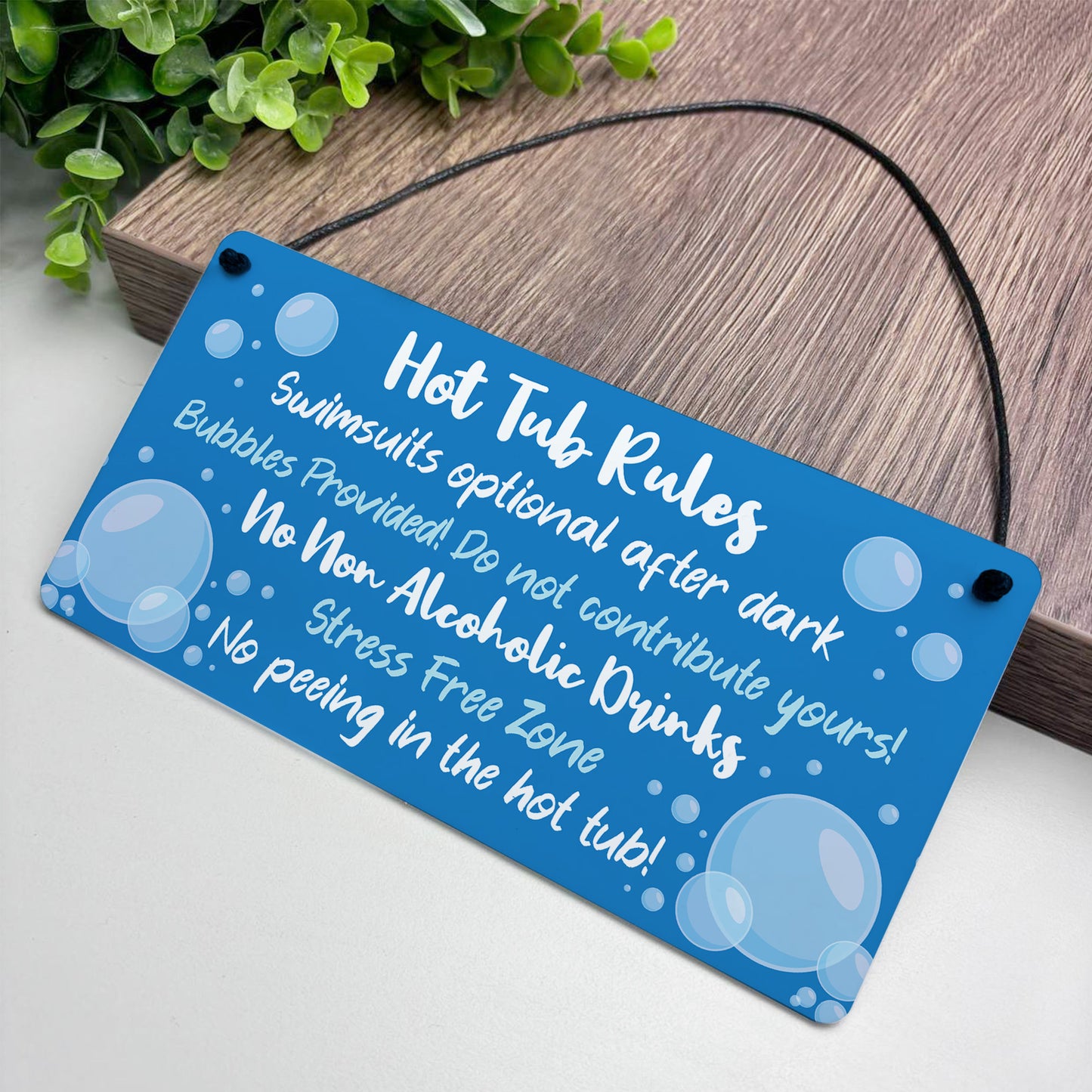 Hot Tub Rules Sign For Outside Hanging Shed Plaque Yard Sign