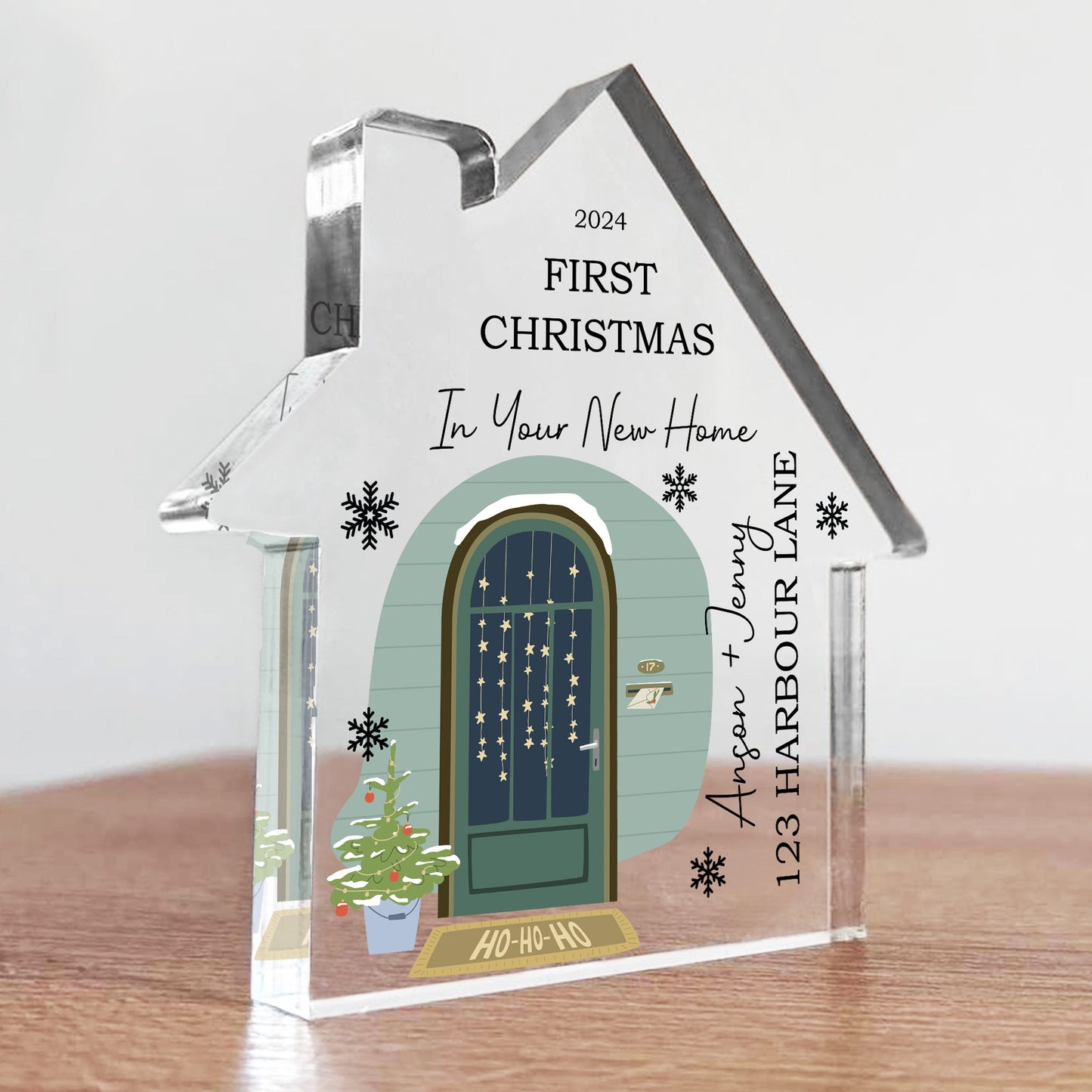 Personalised First Christmas In Your New Home Acrylic Christmas