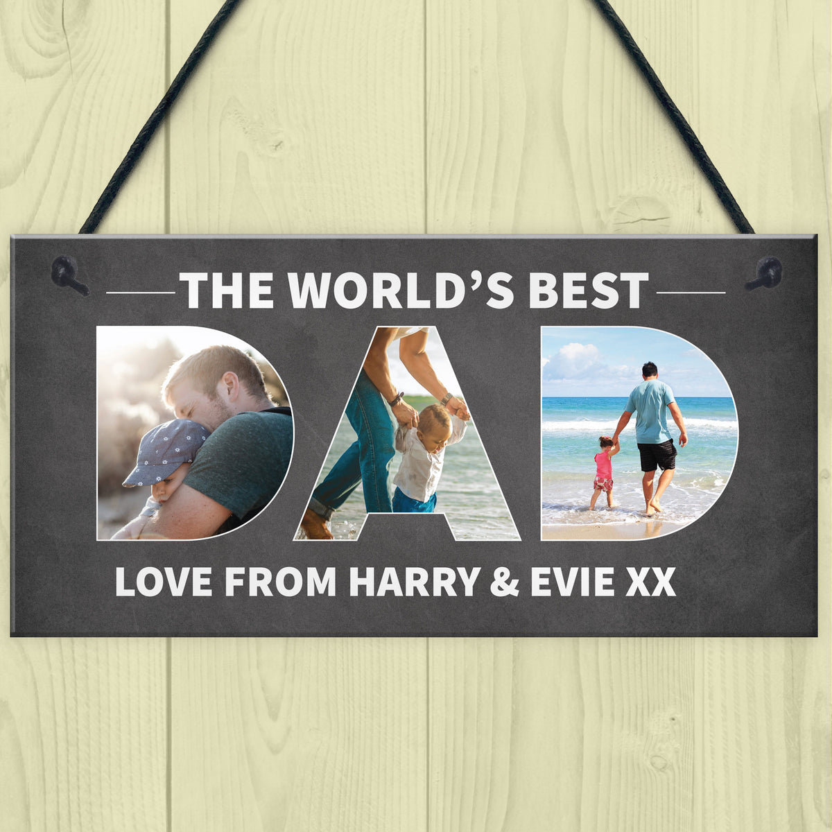 Personalised Gift For Dad Hanging Photo Plaque Dad Gift