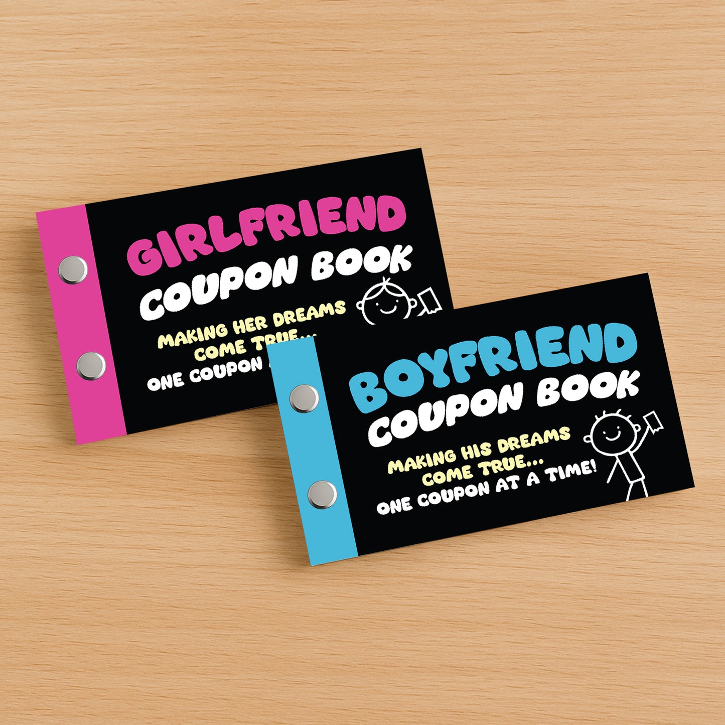 Couples Coupon Book Bundle of 2 For Boyfriend and Girlfriend