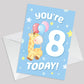 8th Birthday Age 8 Children's Kids Baby Giraffe Greetings Card