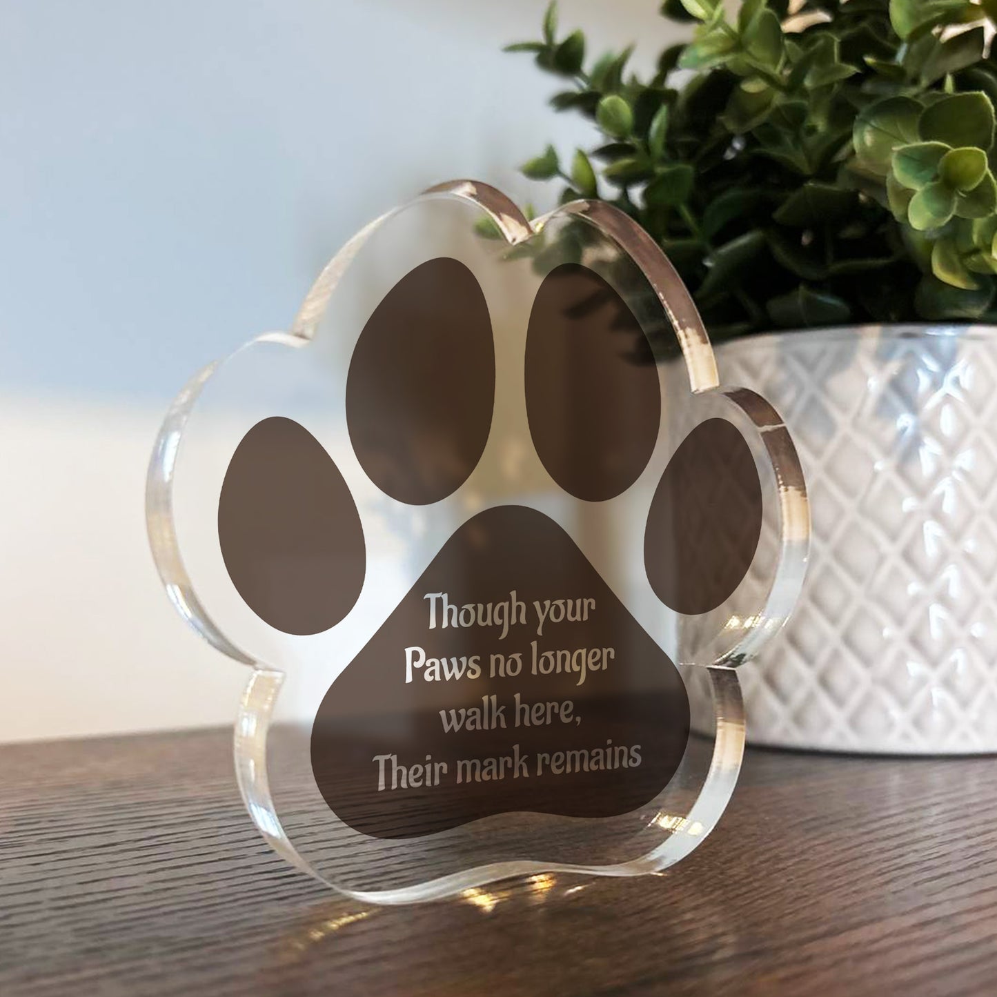 Special Dog Memorial Gift Paw Print Plaque In Memory Of Dog Cat