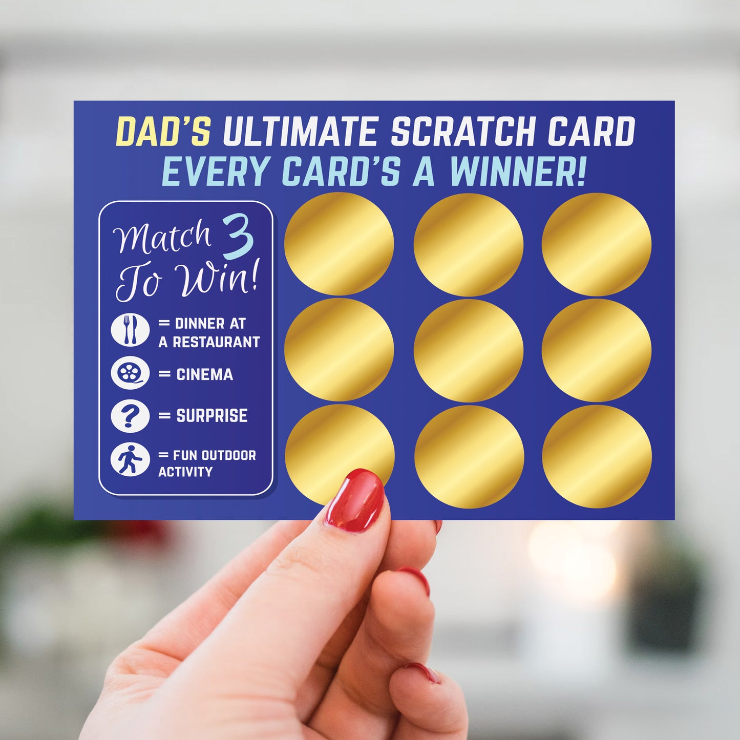 Dad Gift Novelty Scratch Card Gift For Birthday Fathers Day Dad