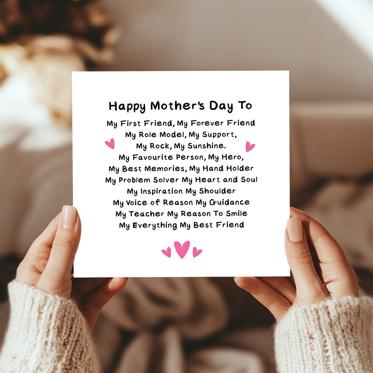 Happy Mothers Day Card With Envelope Card For Mum Cards