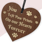 Memorial Sign For Dog Pet Cat Hanging Heart In Memory Plaque