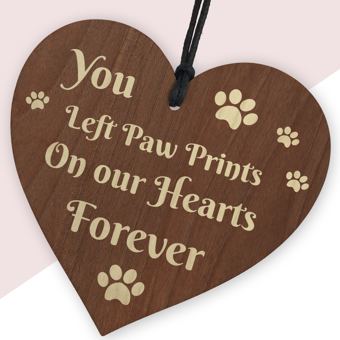 Memorial Sign For Dog Pet Cat Hanging Heart In Memory Plaque