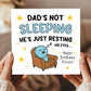 FUNNY Dad Card For Birthday Hes Just Resting His Eyes Humour