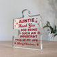 Gifts For Auntie Thank You Important Piece Of My Life