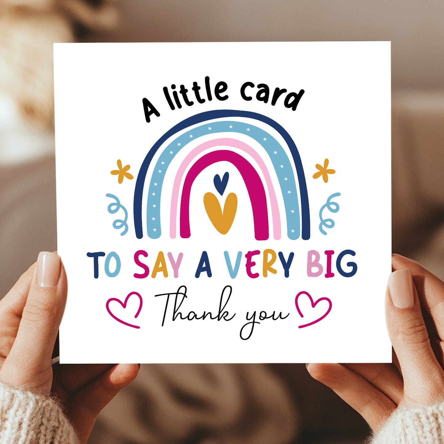 thank you card Gift card for teacher friend her him appreciation