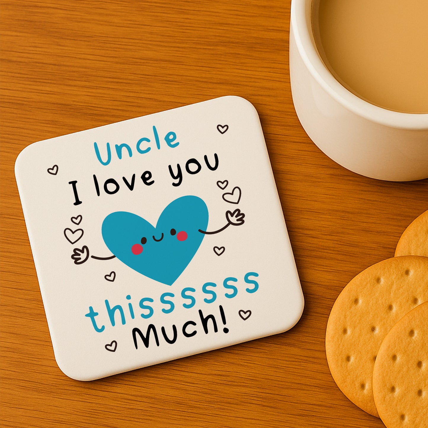 Uncle Coaster I Love You This Much Uncle Gift For Birthday