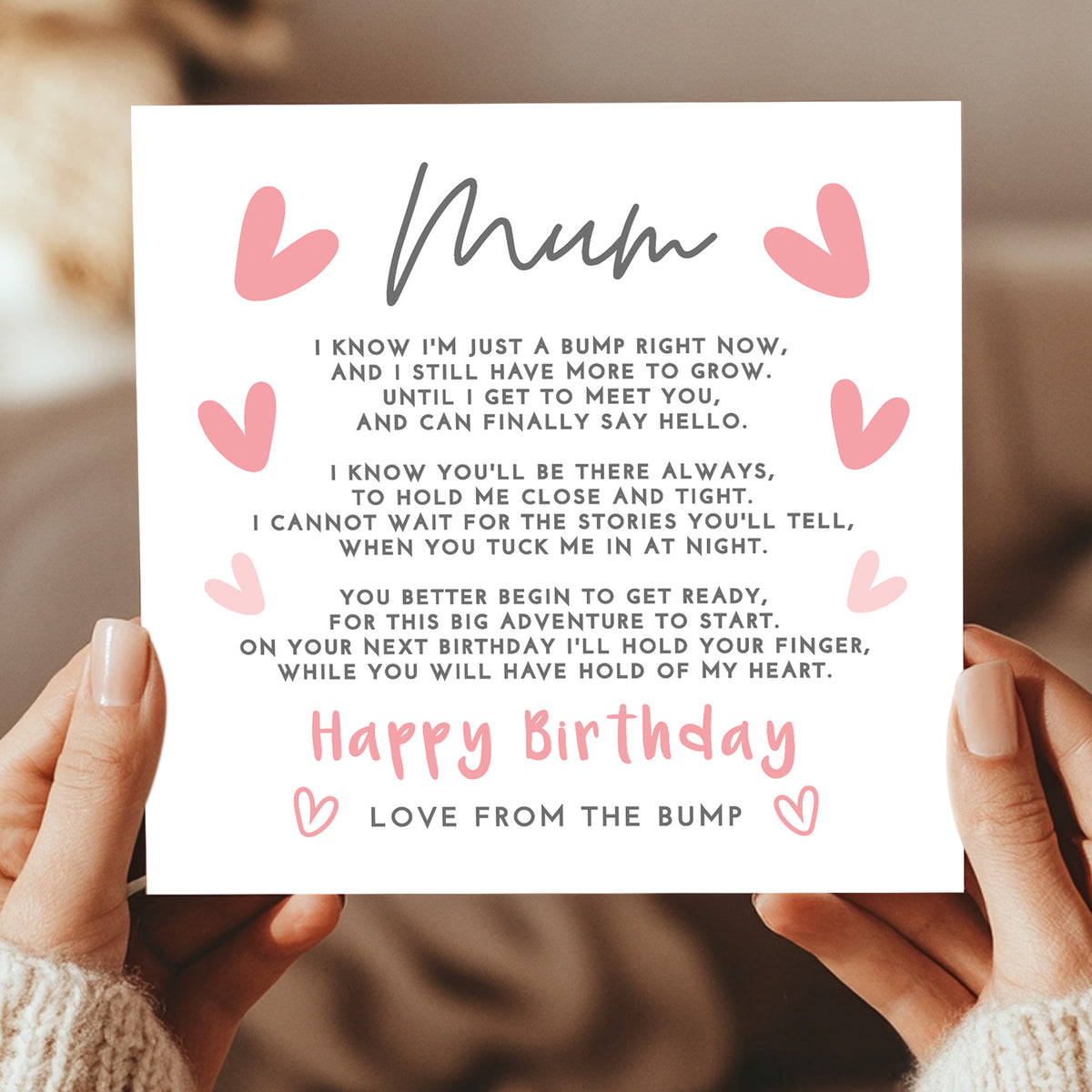 Happy Birthday Card For Mum From Bump Mummy To Be Card