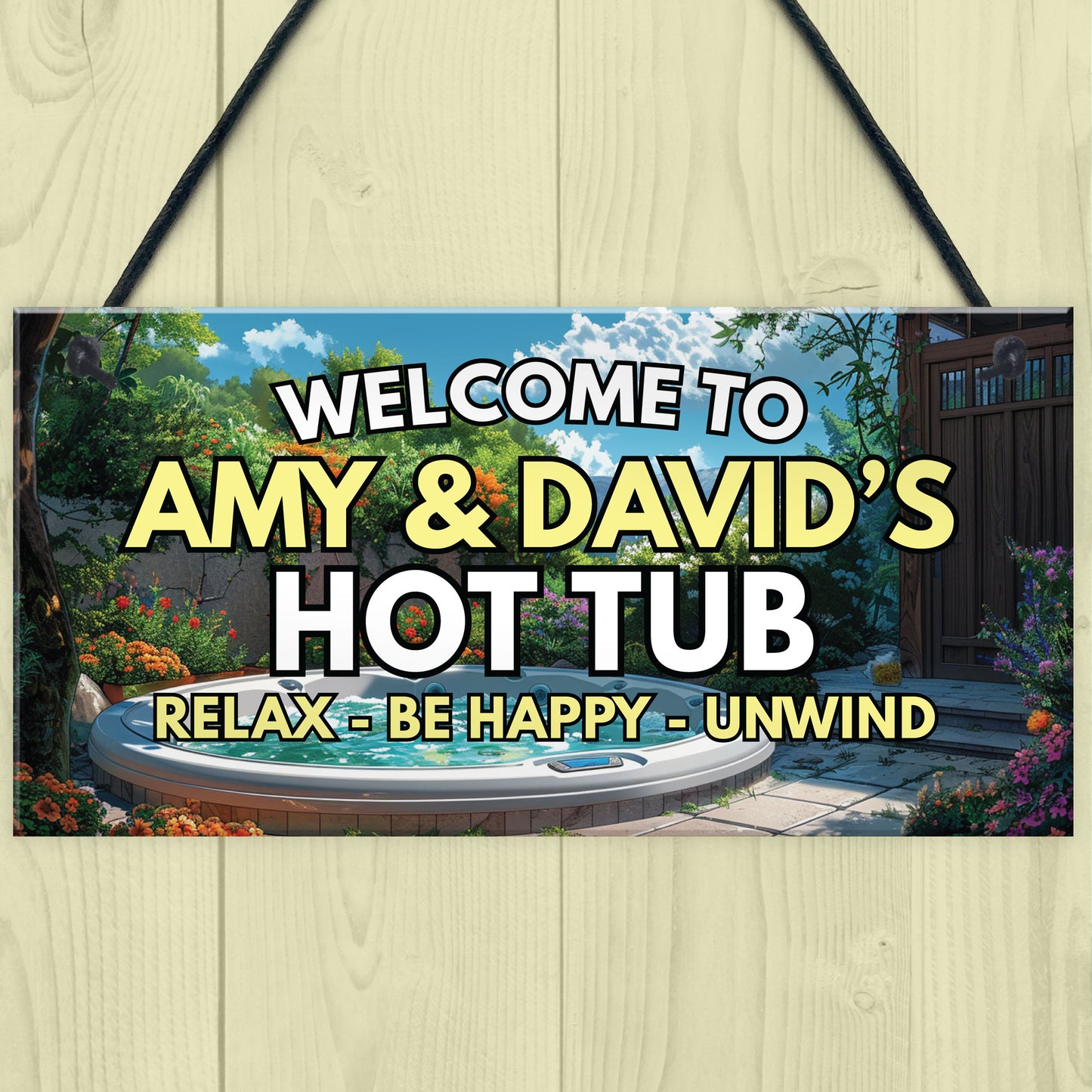 Hot Tub Sign Personalised Signs and Plaques Accessories