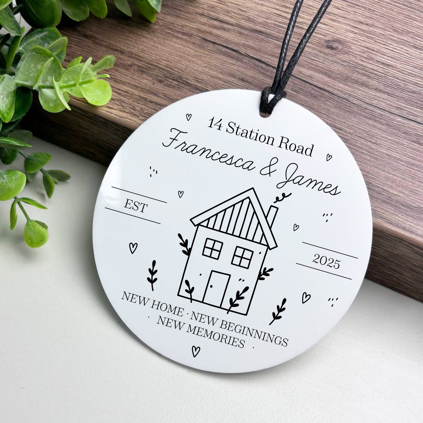 Congratulations New Home Gift For Couple Personalised Plaque