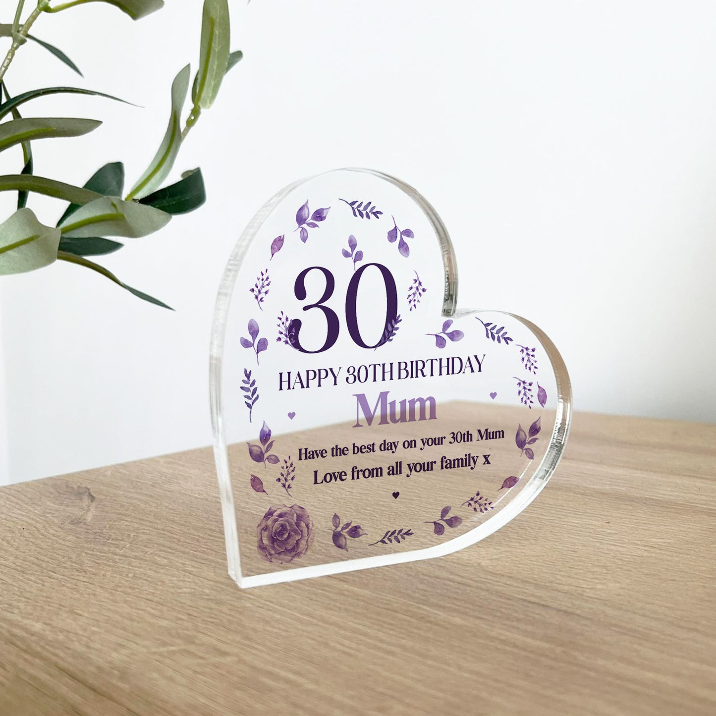 Personalised Happy 30th Birthday Gift Plaque Gift For Mum Friend