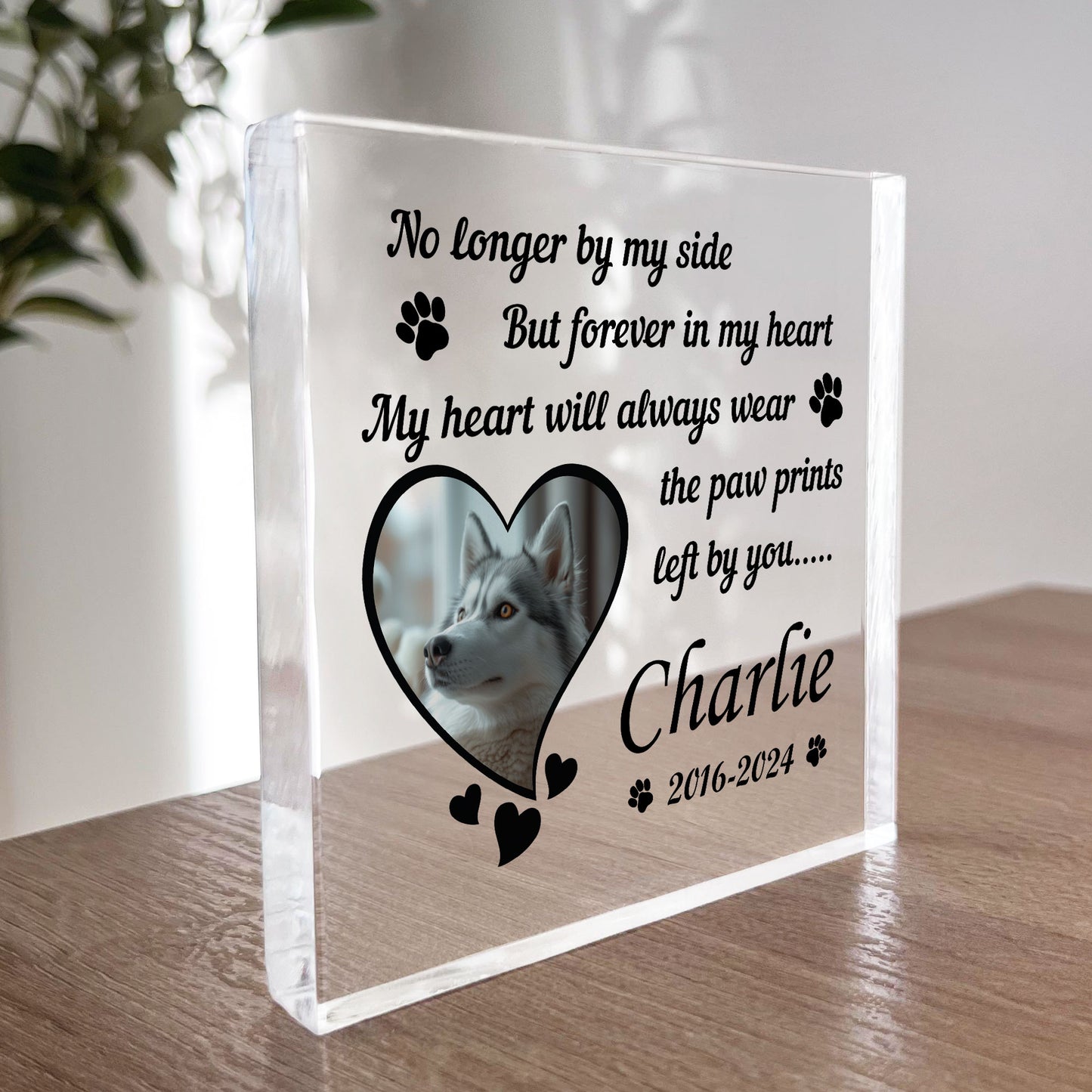 Pet Memorial Plaque Freestanding Remembrance Gift For Dog Cat