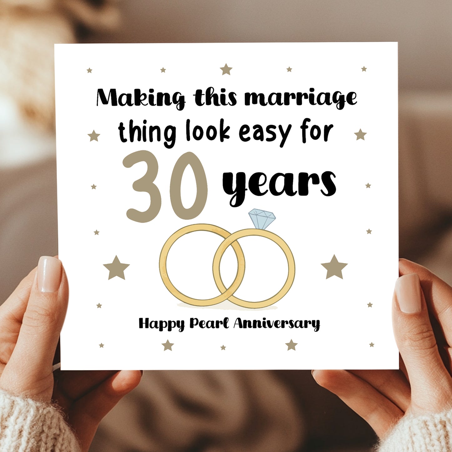 30th Wedding Anniversary Card For Husband Wife Couple