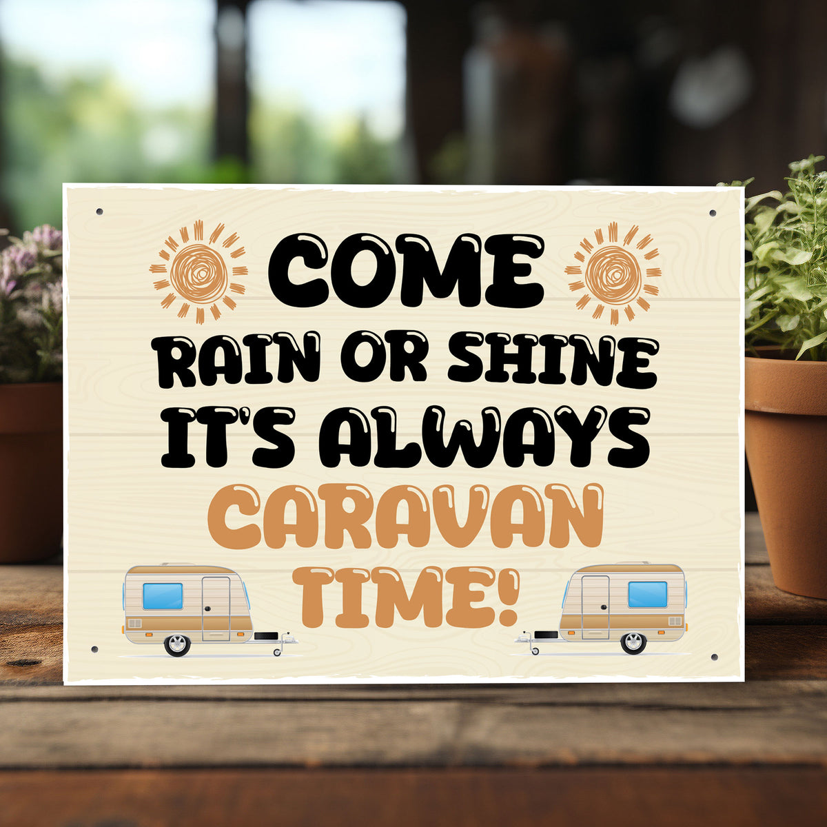 Its Caravan Time Funny Hanging Wall Door Sign For Caravan