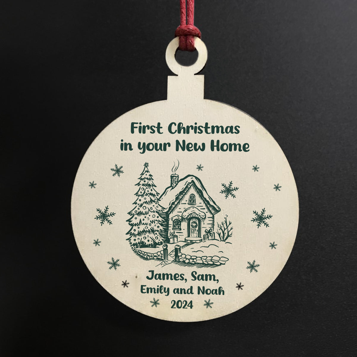 First Christmas in Your New Home Bauble Personalised Ornament