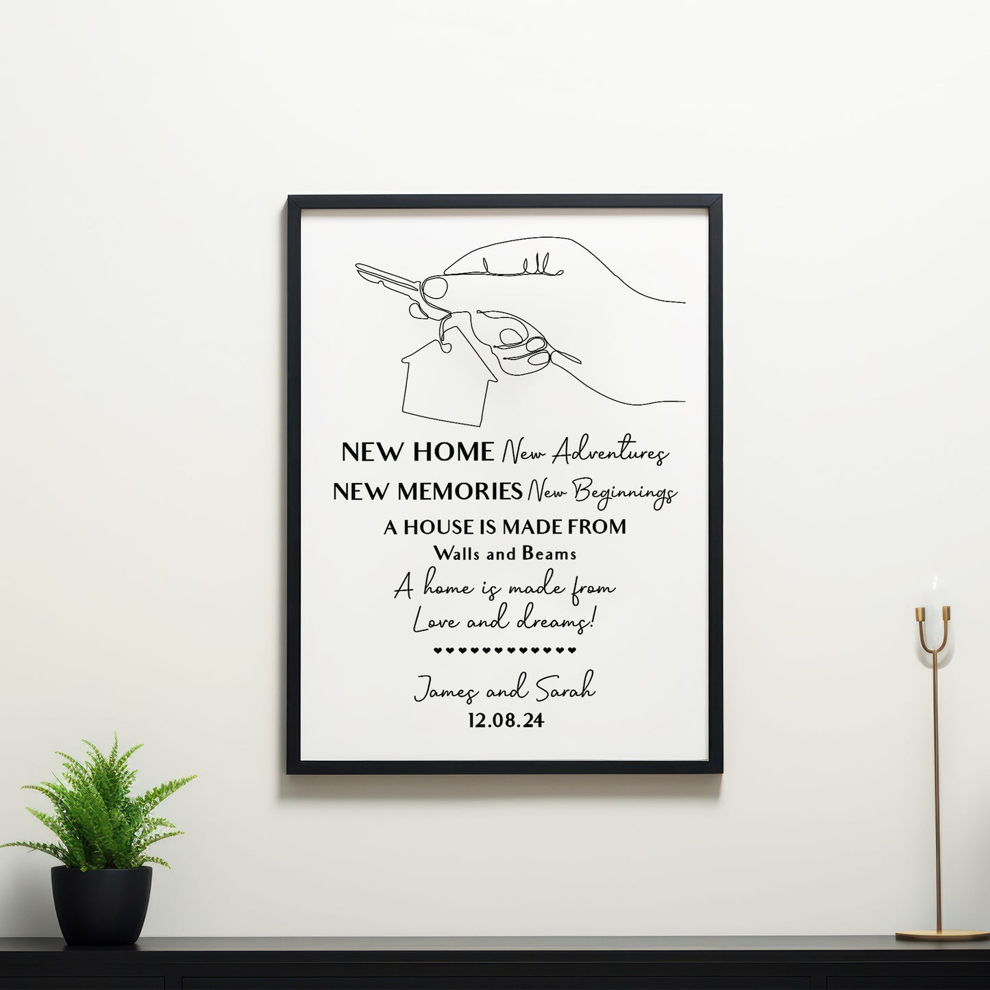 Personalised New Home New Adventures Memories Housewarming Gift