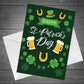 Happy St Patricks Day Greeting Card For Him Her Friends