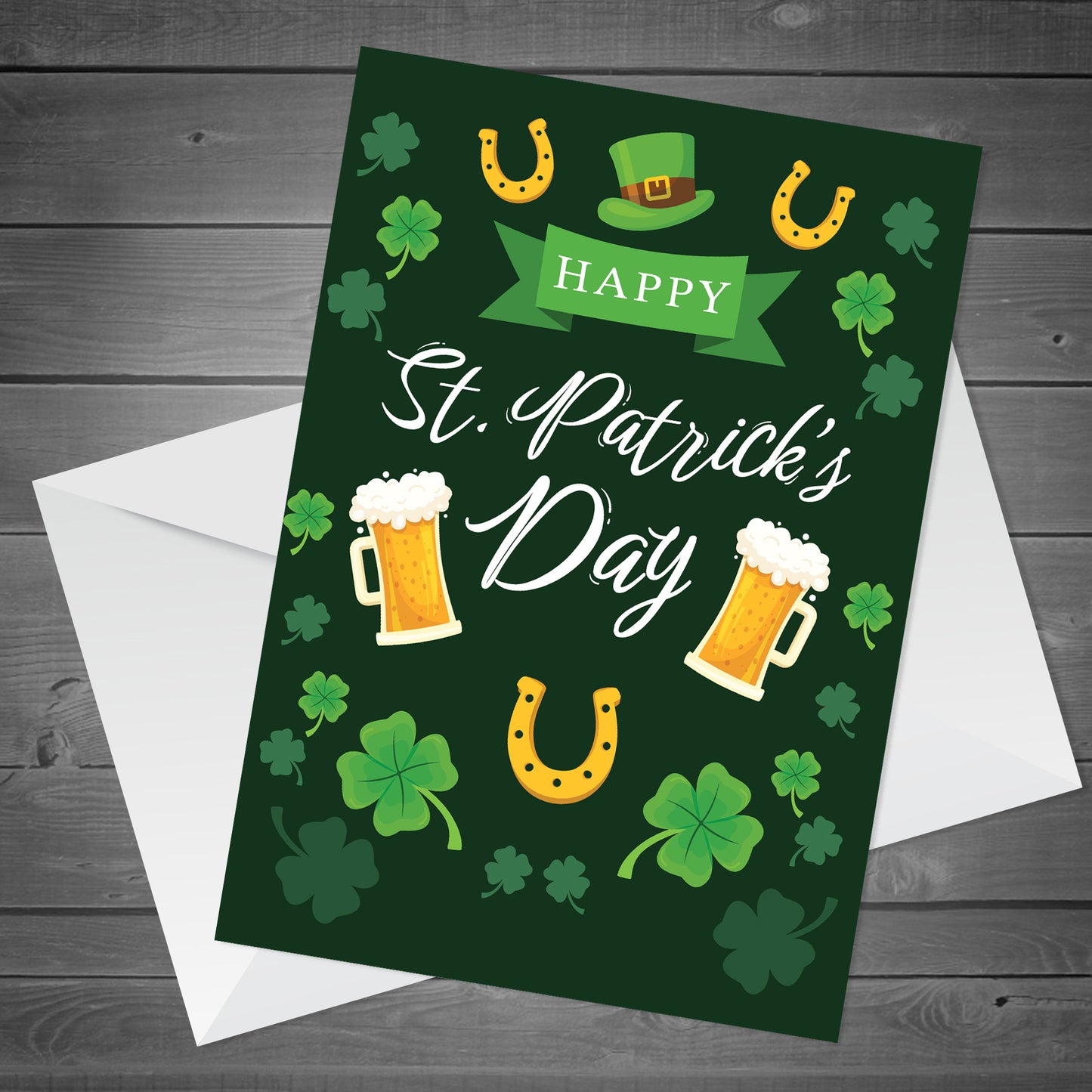 Happy St Patricks Day Greeting Card For Him Her Friends
