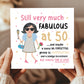 50th Birthday Card For Friend Mum Nan Auntie FABULOUS AT 50 Card