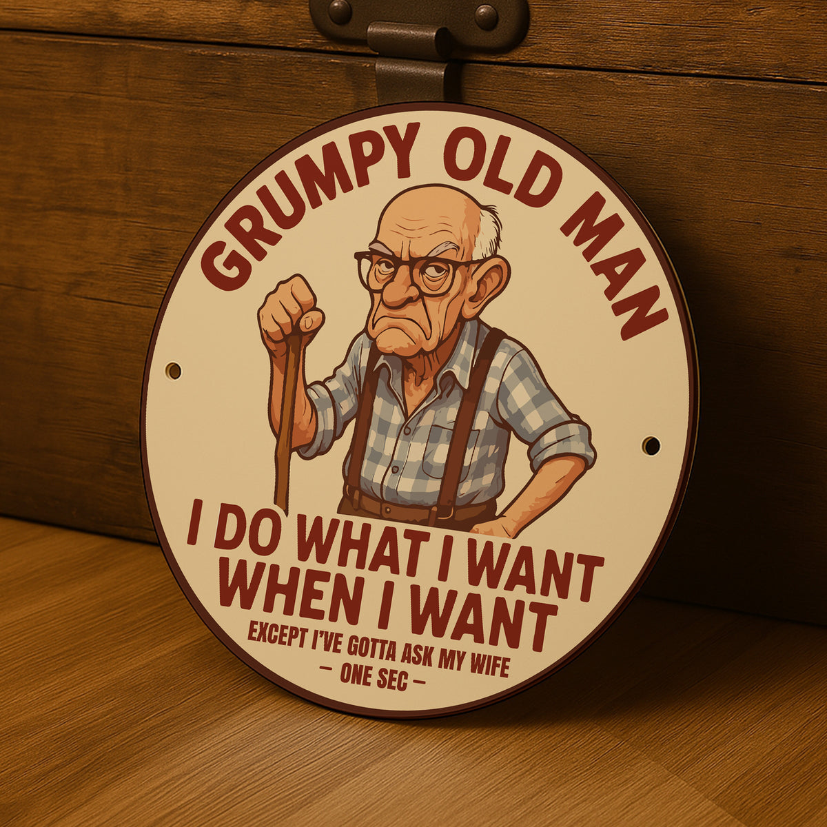 Grumpy Old Man Sign For Dad Grandad Fathers Day Garage Workshop