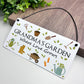 Grandmas Garden Sign For Outside Hanging Shed Plaque Yard