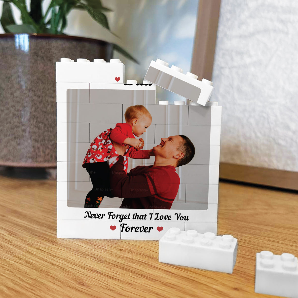 Personalised Building Photo Block Gift For Dad Fathers Day