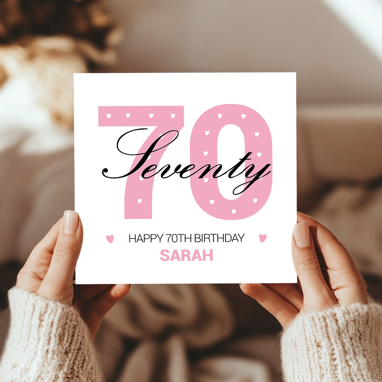 PERSONALISED 70th Birthday Card For Nan Auntie Mum Friend