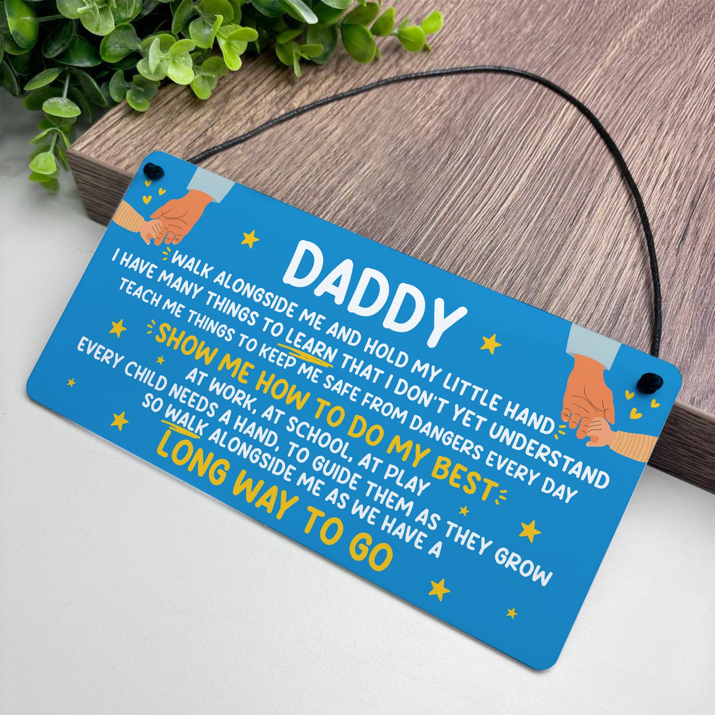 Daddy Gift From Daughter Hanging Plaque Daddy Gift From Son
