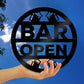 Bar Open Sign Wall Decor For Home Bar Man Cave Garden 35x35cm