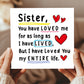 Birthday Card For Sister With Kraft Envelope Thank You Card