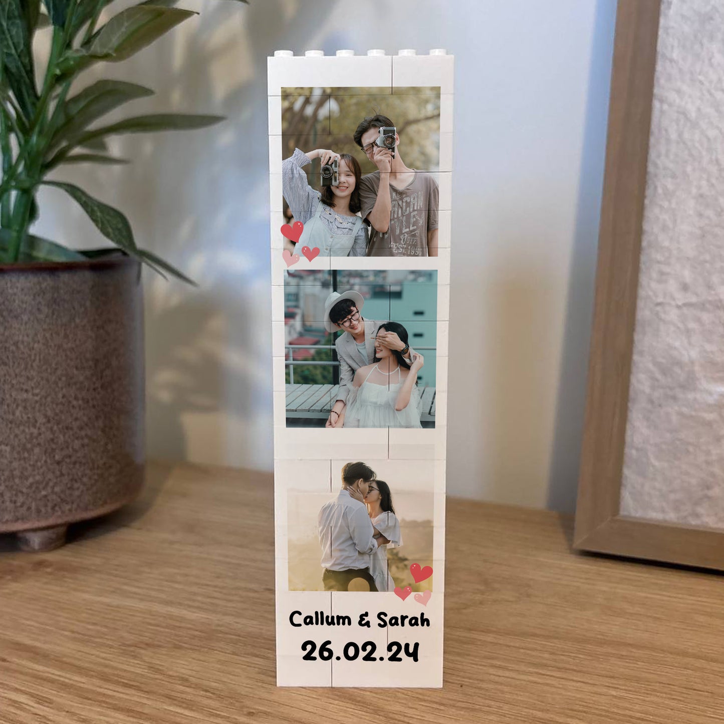 Personalised Building Block With Photos Gift For Couple
