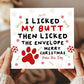 Christmas Card From The Dog With Kraft Envelope Funny Dog Card