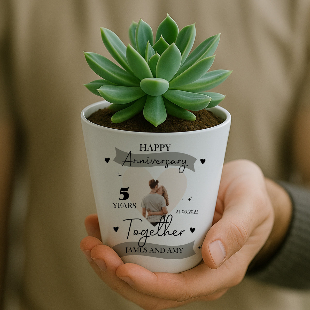 Personalised 5th Anniversary Gift Husband Wife Girlfriend