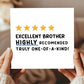 Funny Birthday Card For Brother With Kraft Envelope Brother Card