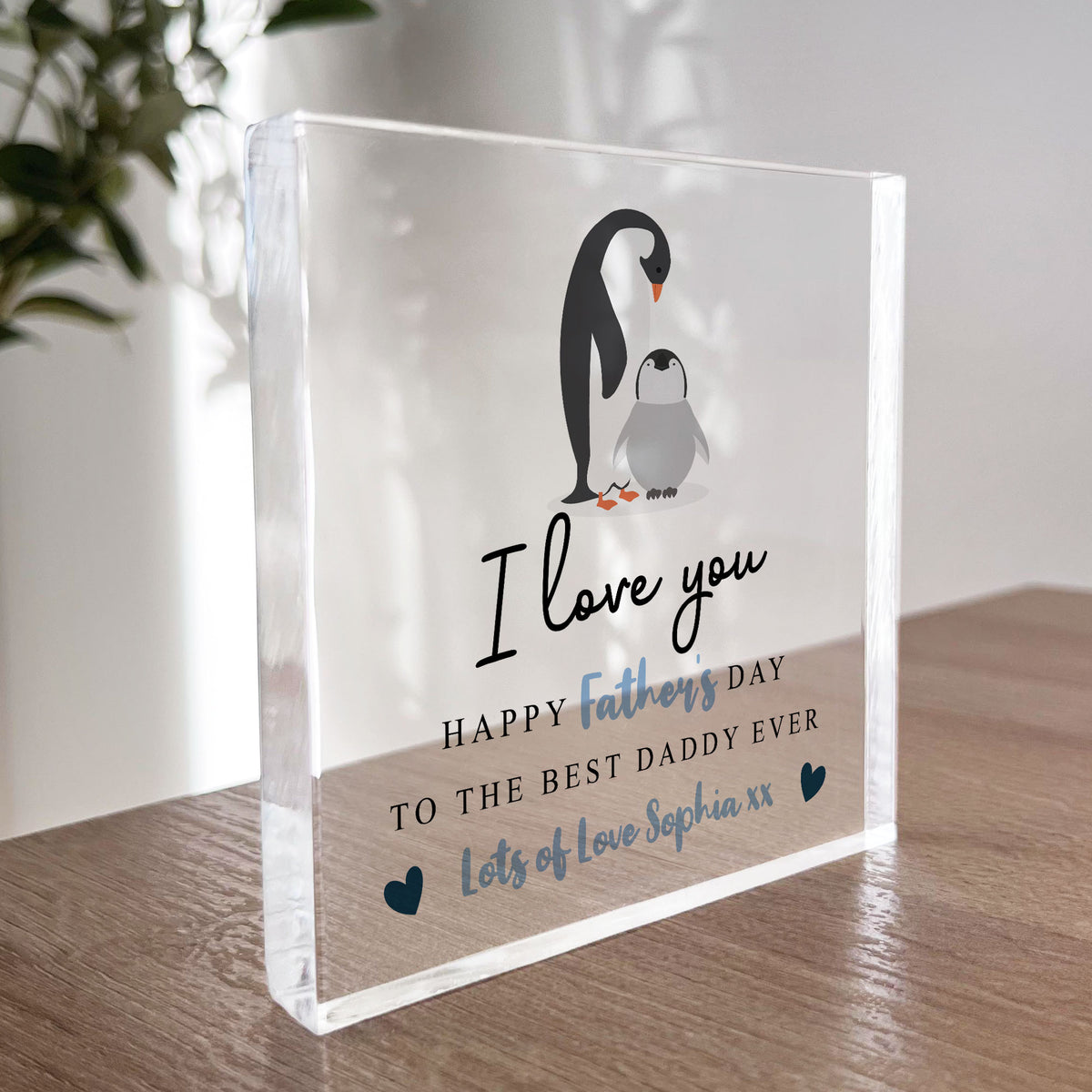 Personalised Gift For Daddy For Fathers Day Birthday Penguin