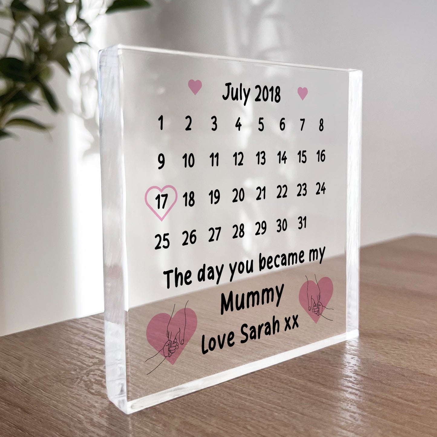 Personalised Day You Became My Mummy Gift from Daughter Son Baby